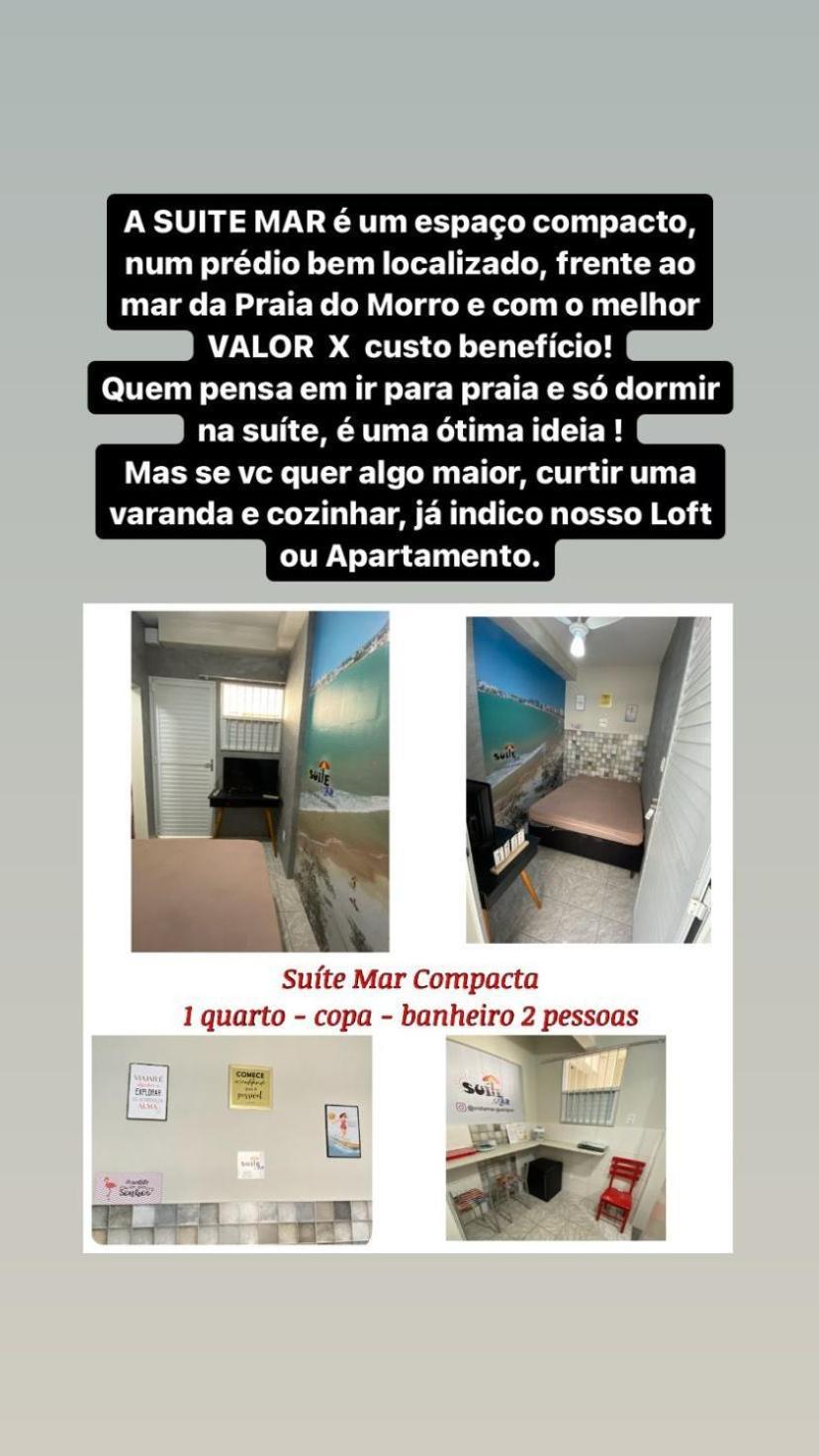 Suite Mar 210 - Economica E Compacta - Praia Do Morro - Predio Frente Mar Com Elevador, Atravessou A Avenida, Ja Esta Na Praia - Garagem - Internet グアラパリー エクステリア 写真