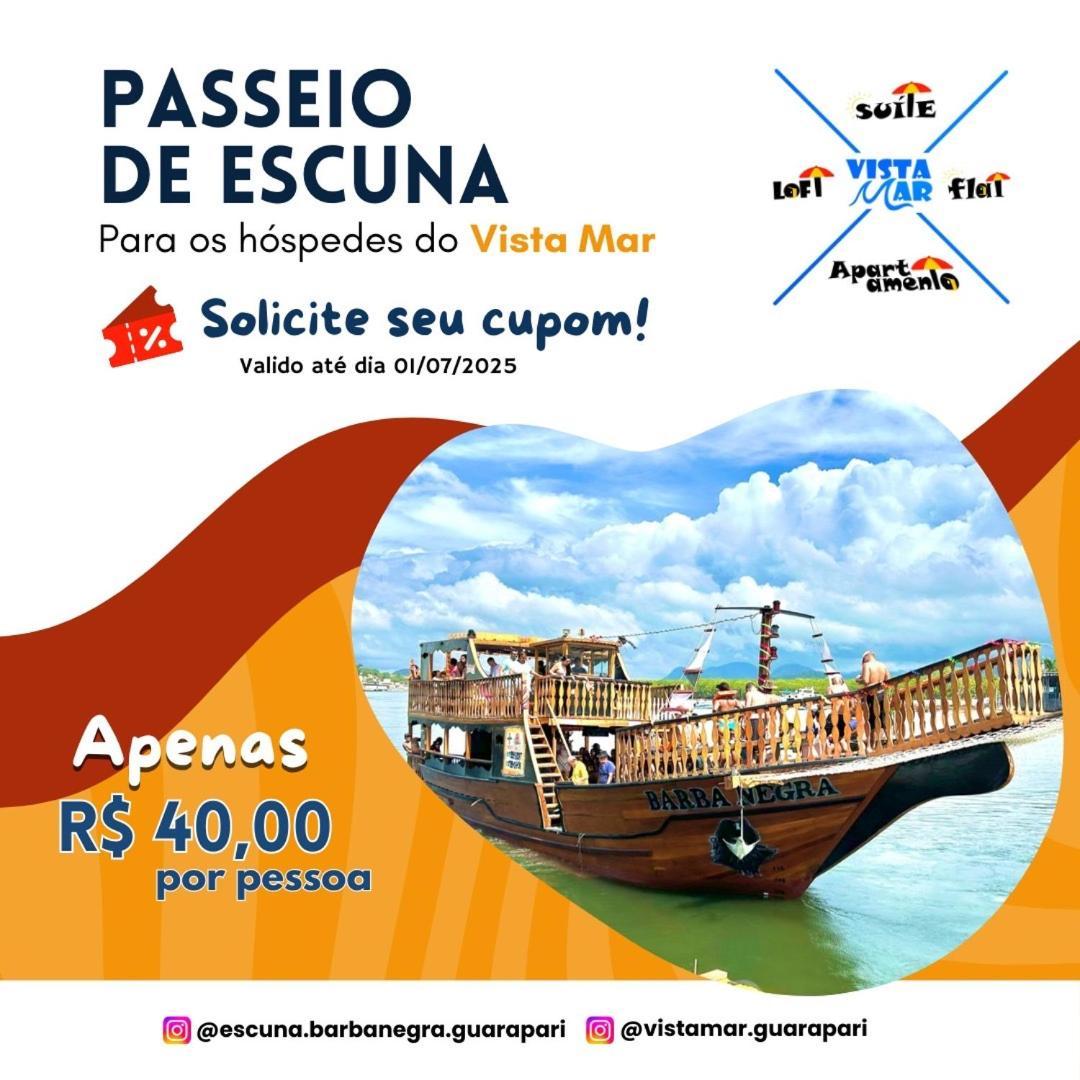 Suite Mar 210 - Economica E Compacta - Praia Do Morro - Predio Frente Mar Com Elevador, Atravessou A Avenida, Ja Esta Na Praia - Garagem - Internet グアラパリー エクステリア 写真